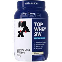 Top Whey 3W + Performance Max Titanium Sabor Baunilha Pote 900grs