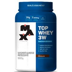 Top Whey 3W + Performance Max Titanium Sabor Chocolate Pote 900grs