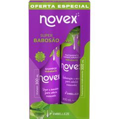 Novex Kit de Shampoo e Condicionador Super Babosao 300ml