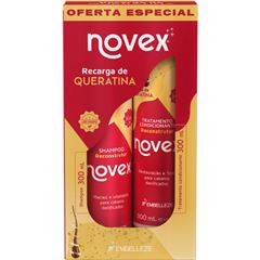 Novex Kit de Shampoo e Condicionado Recarga de Queratina 300ml