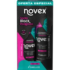 Novex kit de Shampoo e Condicionador Santo Black 300ml