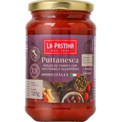Molho Tomate Italiano Puttanesca com Azeitona e Alcaparra La Pastina 320g