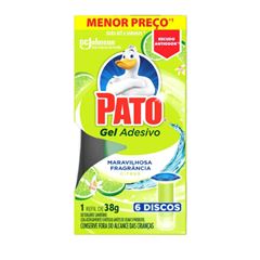 Pr Pato Gel Adesivo Citrus Refil Menor Preço com 6 discos