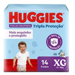 Fralda Huggies Tripla Pants Jumbinho XG com 14 tiras