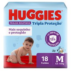 Fralda Huggies Tripla Pants Jumbinho M com 18 tiras