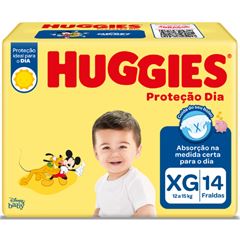 Fralda Huggies Proteção Dia Jumbinho XG com 14 tiras