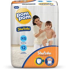 Fralda Pompom Pants Jumbinho XG com 12 tiras