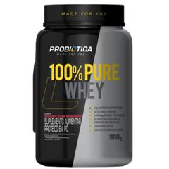 100% Pure Whey Probiotica Iogurte com Morango Pote com 900grs