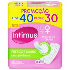 Protetor Diário Intimus Frescor Diário Com Abas Com Perfume Leve 40 Pague 30