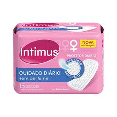 Protetor Diário Intimus Cuidado Diário Sem Abas Sem Perfume com 15 und