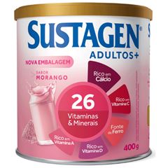 Complemento Alimentar Sustagen Adultos+ Sabor Morango Lata 400g