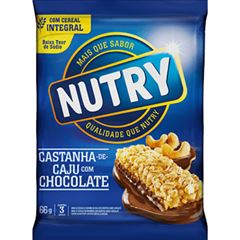 Barra de Cereal Nutry Castanha com Chocolate 22g com 3 und