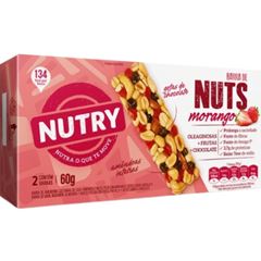 Barra Nuts Nutry Morango 30g com 2 und