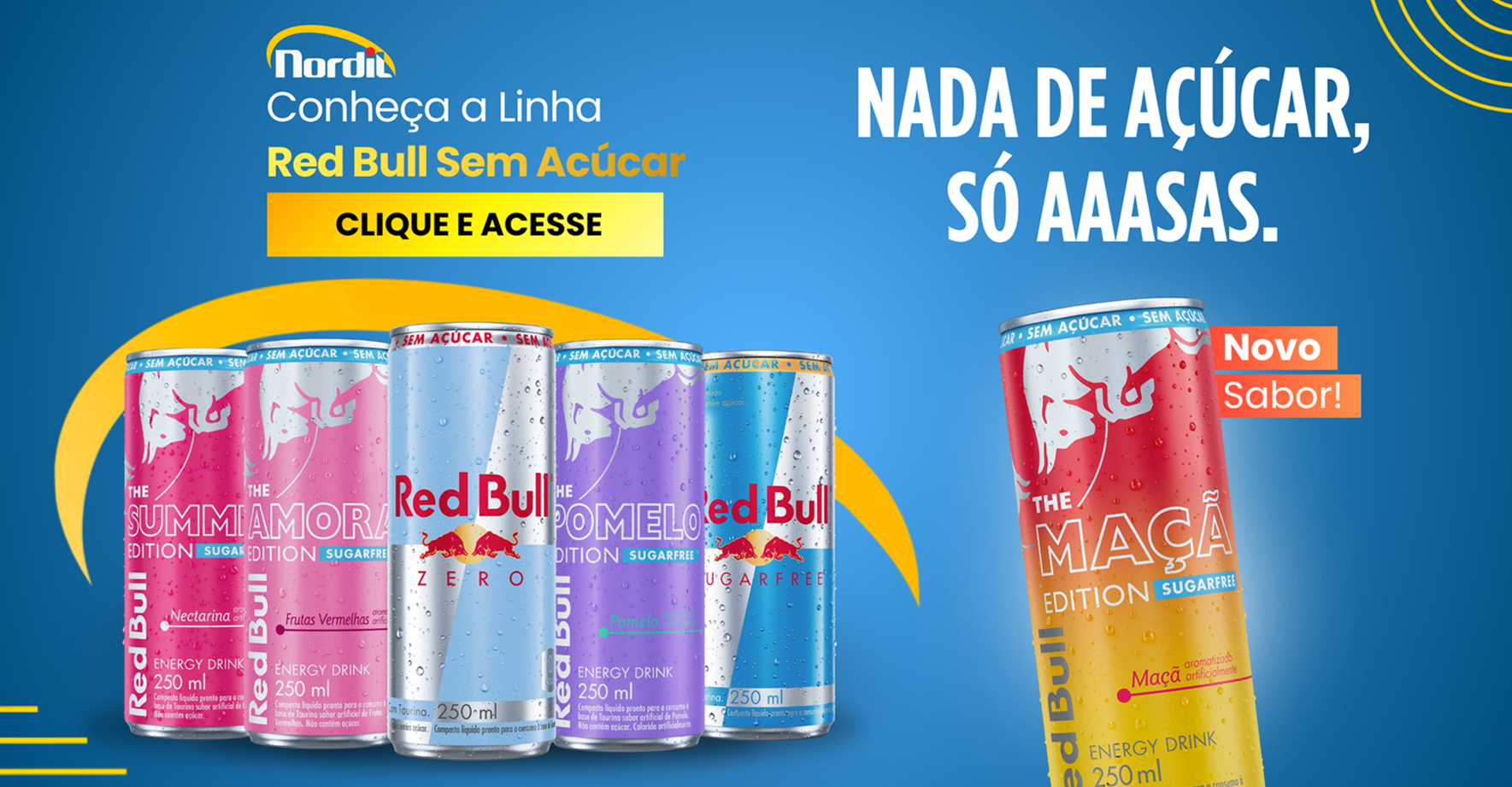 Linha Red Bull Sem Açúcar